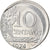 Coin, Brazil, 10 Centavos, 1974, error off center strike, AU(55-58), Stainless