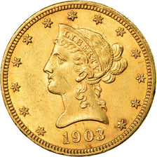 Moneda, Estados Unidos, Coronet Head, $10, Eagle, 1903, Philadelphia