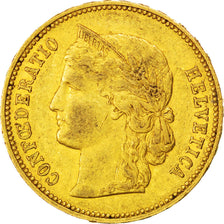 Suisse, Confédération, 20 Francs Or 1889 B, KM 31.3