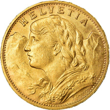 Coin, Switzerland, 20 Francs, 1926, Bern, MS(60-62), Gold, KM:35.1