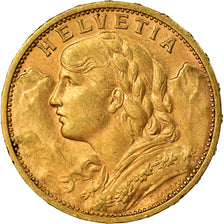 Coin, Switzerland, 20 Francs, 1901, Bern, AU(55-58), Gold, KM:35.1