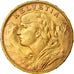 Coin, Switzerland, 20 Francs, 1913, Bern, AU(55-58), Gold, KM:35.1