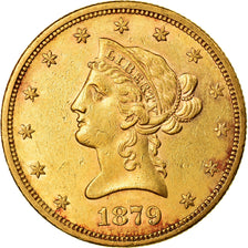 Moneda, Estados Unidos, Coronet Head, $10, Eagle, 1879, U.S. Mint, San