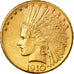 Coin, United States, Indian Head, $10, Eagle, 1910, U.S. Mint, Denver