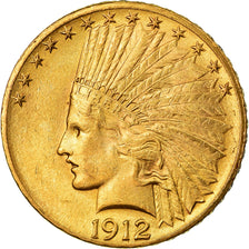 Moneda, Estados Unidos, Indian Head, $10, Eagle, 1912, U.S. Mint, Philadelphia