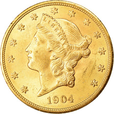 Moneda, Estados Unidos, Liberty Head, $20, Double Eagle, 1904, U.S. Mint