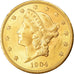 Moneta, USA, Liberty Head, $20, Double Eagle, 1904, U.S. Mint, Philadelphia