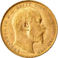 Münze, Großbritannien, Edward VII, Sovereign, 1908, VZ, Gold, KM:805