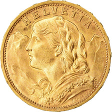 Coin, Switzerland, 20 Francs, 1930, Bern, MS(63), Gold, KM:35.1