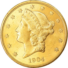 Monnaie, États-Unis, Liberty Head, $20, Double Eagle, 1904, U.S. Mint