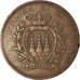 Monnaie, San Marino, 10 Centesimi, 1875, TB+, Cuivre, KM:2
