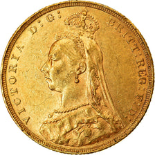 Moneda, Gran Bretaña, Victoria, Sovereign, 1888, MBC+, Oro, KM:767