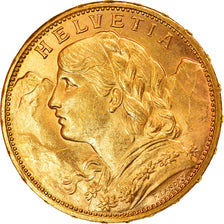 Moneta, Svizzera, 20 Francs, 1915, Bern, SPL, Oro, KM:35.1