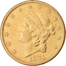 Moeda, Estados Unidos da América, Liberty Head, $20, Double Eagle, 1874, U.S.