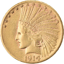 Moeda, Estados Unidos da América, Indian Head, $10, Eagle, 1914, U.S. Mint, San