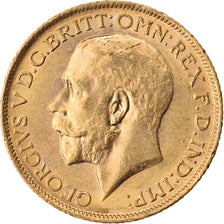 Coin, Great Britain, George V, Sovereign, 1914, MS(60-62), Gold, KM:820