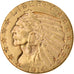 Coin, United States, Indian Head, $5, Half Eagle, 1914, U.S. Mint, Denver