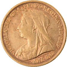 Munten, Groot Bretagne, Victoria, 1/2 Sovereign, 1899, London, ZF, Goud, KM:784