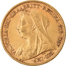 Coin, Great Britain, Victoria, 1/2 Sovereign, 1900, London, EF(40-45), Gold