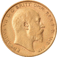 Moneda, Gran Bretaña, Edward VII, 1/2 Sovereign, 1904, London, MBC, Oro, KM:804