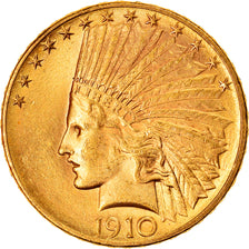 Coin, United States, Indian Head, $10, Eagle, 1910, U.S. Mint, Philadelphia