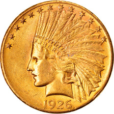 Moneta, USA, Indian Head, $10, Eagle, 1926, U.S. Mint, Philadelphia, AU(55-58)