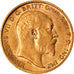 Moneda, Gran Bretaña, Edward VII, 1/2 Sovereign, 1907, MBC, Oro, KM:804