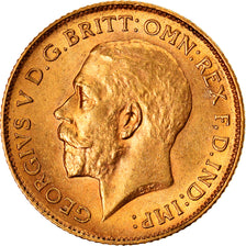 Münze, Großbritannien, George V, 1/2 Sovereign, 1912, London, VZ, Gold, KM:819