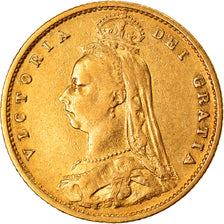 Münze, Großbritannien, Victoria, 1/2 Sovereign, 1887, SS, Gold, KM:766