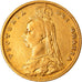 Moneta, Gran Bretagna, Victoria, 1/2 Sovereign, 1887, BB, Oro, KM:766