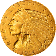 Münze, Vereinigte Staaten, Indian Head, $5, Half Eagle, 1914, U.S. Mint