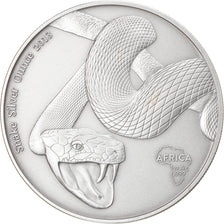 Munten, Gabon, Snake, 1000 Francs CFA, 1 Silver Oz, 2013, FDC, Zilver