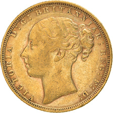 Coin, Great Britain, Victoria, Sovereign, 1872, London, EF(40-45), Gold