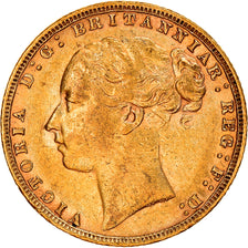 Moeda, Grã-Bretanha, Victoria, Sovereign, 1876, London, EF(40-45), Dourado