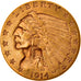 Munten, Verenigde Staten, Indian Head, $2.50, Quarter Eagle, 1914, U.S. Mint