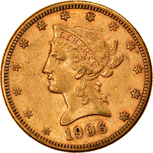 Coin, United States, Coronet Head, $10, Eagle, 1906, U.S. Mint, San Francisco