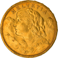 Moneta, Szwajcaria, 20 Francs, 1910, Bern, AU(55-58), Złoto, KM:35.1