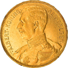 Munten, België, Albert I, 20 Francs, 20 Frank, 1914, PR, Goud, KM:79