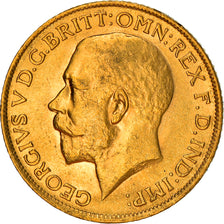 Moneda, Gran Bretaña, George V, Sovereign, 1914, EBC+, Oro, KM:820