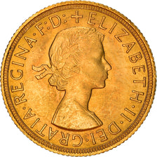 Moneta, Wielka Brytania, Elizabeth II, Sovereign, 1958, MS(63), Złoto, KM:908