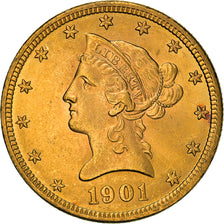 Monnaie, États-Unis, Coronet Head, $10, Eagle, 1901, Philadelphie, SUP+, Or