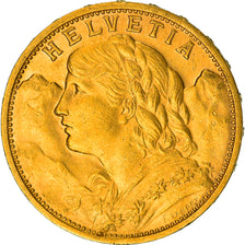 Moneta, Szwajcaria, 20 Francs, 1901, Bern, AU(55-58), Złoto, KM:35.1