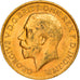 Moneda, Gran Bretaña, George V, Sovereign, 1915, London, EBC, Oro, KM:820