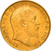 Moneda, Gran Bretaña, Edward VII, 1/2 Sovereign, 1910, EBC, Oro, KM:804