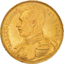 Moneta, Belgio, Albert I, 20 Francs, 20 Frank, 1914, SPL-, Oro, KM:78