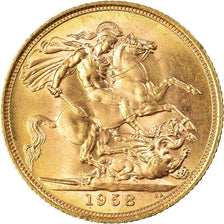 Munten, Groot Bretagne, Elizabeth II, Sovereign, 1958, UNC, Goud, KM:908