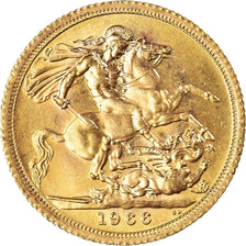 Munten, Groot Bretagne, Elizabeth II, Sovereign, 1966, UNC-, Goud, KM:908