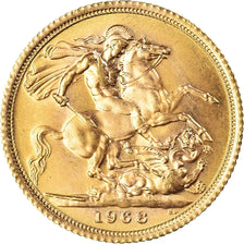 Moneta, Gran Bretagna, Elizabeth II, Sovereign, 1968, SPL, Oro, KM:908