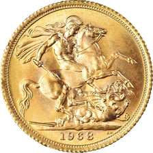 Munten, Groot Bretagne, Elizabeth II, Sovereign, 1968, UNC, Goud, KM:908