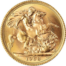 Munten, Groot Bretagne, Elizabeth II, Sovereign, 1968, UNC, Goud, KM:908